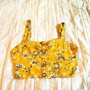 Yellow crop top